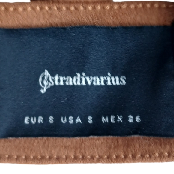 Stradivarius warm brown faux suede buttery soft coat sz S - Picture 2 of 8